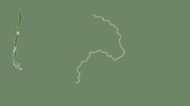 Valparaiso - Şili bölgesi, boşaltılmış ve izole edilmiş. Uydu