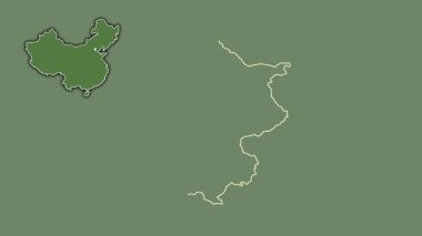 Pekin - Çin Belediyesi, boşaltılmış ve izole edilmiş. Uydu