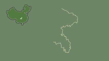 Chongqing - Çin Belediyesi, boşaltılmış ve izole edilmiş. Uydu