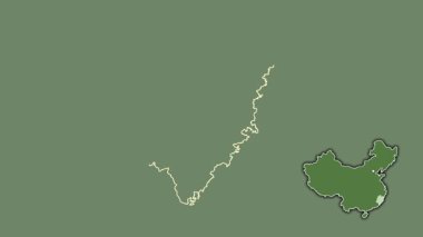 Fujian - Çin vilayeti, boşaltılmış ve izole edilmiş. Uydu