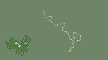 Gansu - Çin vilayeti, boşaltılmış ve izole edilmiş. Uydu