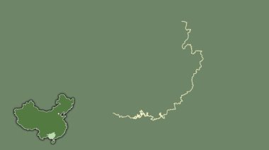 Guangxi - Çin 'in özerk bölgesi, dışlanmış ve izole edilmiş. Uydu
