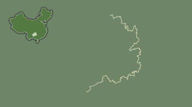 Guizhou - Çin vilayeti, boşaltılmış ve izole edilmiş. Uydu