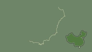 Hainan - Çin vilayeti, çıkarılmış ve izole edilmiş. Uydu