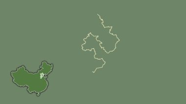 Hebei - Çin vilayeti, boşaltılmış ve izole edilmiş. Uydu