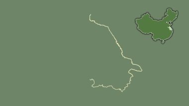 Jiangsu - Çin vilayeti, boşaltılmış ve izole edilmiş. Uydu