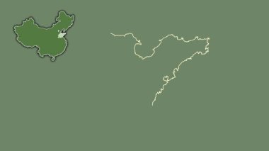 Shandong - Çin vilayeti, boşaltılmış ve izole edilmiş. Uydu