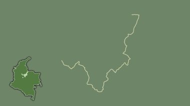 Boyaca - Kolombiya Departmanı, çıkarılmış ve izole edilmiş. Uydu