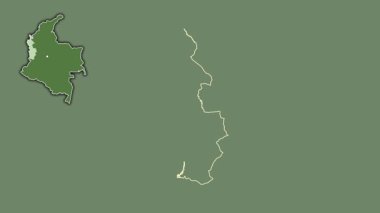 Choco - Kolombiya departmanı, çıkarılmış ve izole edilmiş. Uydu