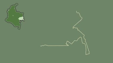 Guainia - Kolombiya komiseri, dışlanmış ve izole edilmiş. Uydu