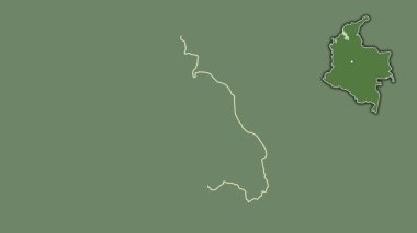 Sucre - Kolombiya departmanı, çıkarılmış ve izole edilmiş. Uydu