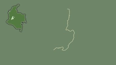 Tolima - Kolombiya departmanı, çıkarılmış ve izole edilmiş. Uydu