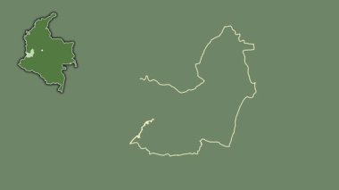 Valle del Cauca - Kolombiya Departmanı, çıkarılmış ve izole edilmiş. Uydu