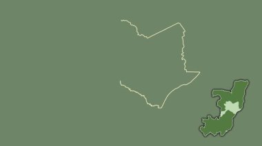 Cuvette - Kongo Cumhuriyeti bölgesi, boşaltılmış ve izole edilmiş. Uydu