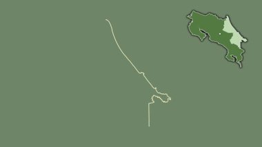 Limon - Kosta Rika ili, boşaltılmış ve izole edilmiş. Uydu