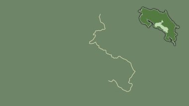 San Jose - Kosta Rika ili, çıkarılmış ve izole edilmiş. Uydu