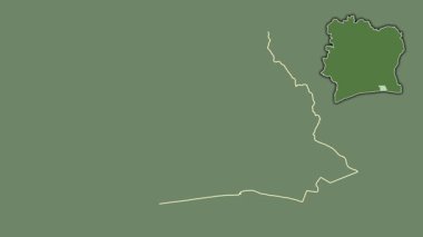 Abidjan - Fildişi Sahili 'nin özerk bölgesi, boşaltılmış ve izole edilmiş. Uydu