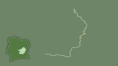 Lacs - Cote d 'Ivoire bölgesi, boşaltılmış ve izole edilmiş. Uydu