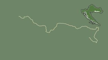 Brodsko-Posavska - Hırvatistan ilçesi, sürülmüş ve izole edilmiş. Uydu