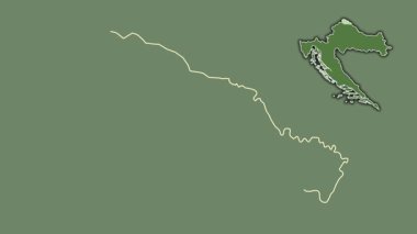 Medimurska - Hırvatistan ilçesi, çıkarılmış ve izole edilmiş. Uydu