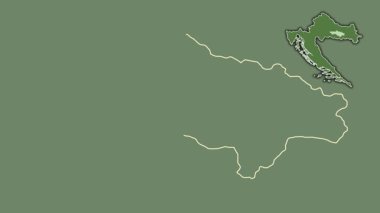 Pozesko-Slavonska - Hırvatistan ilçe, çıkarıldı ve izole edildi. Uydu