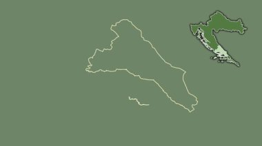 Splitsko-Dalmatinska - Hırvatistan ilçe, çıkarılmış ve izole edilmiş. Uydu