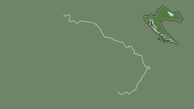 Viroviticko-Podravska - Hırvatistan ilçesi, boşaltılmış ve izole edilmiş. Uydu