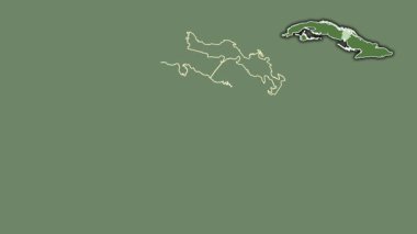 Ciego de Avila, Küba, soyutlanmış ve dışlanmış. Uydu