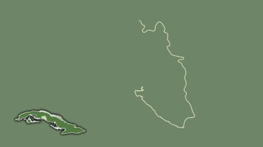 Cienfuegos, Küba, soyutlanmış ve dışlanmış. Uydu