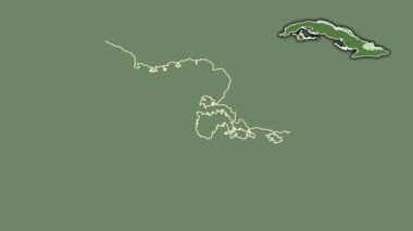 Holguin, Küba, soyutlanmış ve soyutlanmış. Uydu