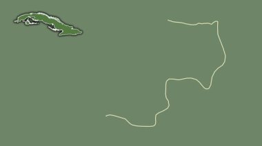 La Habana, Küba, soyutlanmış ve dışlanmış. Uydu