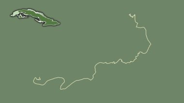 Pinar del Rio, Küba, soyutlanmış ve soyutlanmış. Uydu