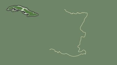 Sancti Spiritus, Küba, soyutlanmış ve soyutlanmış. Uydu