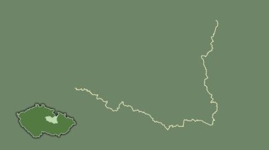 Parbicky - Çek Cumhuriyeti bölgesi, sürülmüş ve izole edilmiş. Uydu