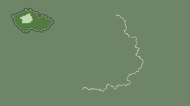 Stredocesky - Çek Cumhuriyeti bölgesi, boşaltılmış ve izole edilmiş. Uydu