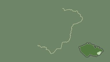 Zlinsky - Çek Cumhuriyeti bölgesi, boşaltılmış ve izole edilmiş. Uydu