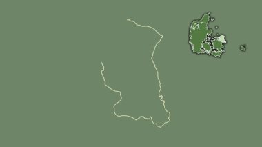 Hovedstaden - Danimarka bölgesi, boşaltılmış ve izole edilmiş. Uydu