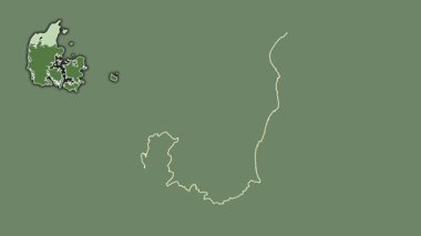 Nordjylland - Danimarka bölgesi, boşaltılmış ve izole edilmiş. Uydu