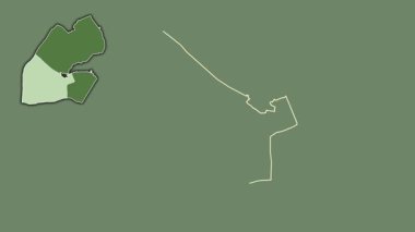 Dikhil - Cibuti bölgesi, çıkarılmış ve izole edilmiş. Uydu