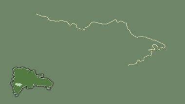 Bahoruco, Dominicana, soyutlanmış ve dışlanmış. Uydu
