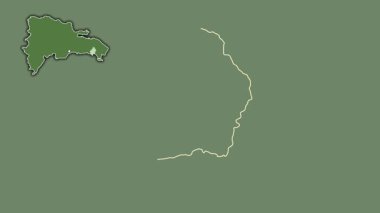 La Romana, Dominicana, soyutlanmış ve soyutlanmış. Uydu