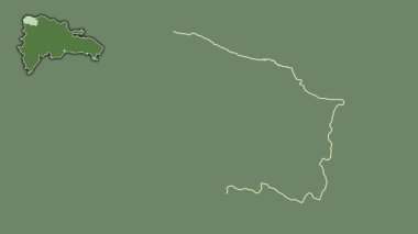 Monte Cristi, Dominicana, soyutlanmış ve dışlanmış. Uydu