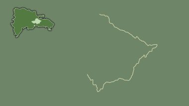 Monte Plata, Dominicana, soyutlanmış ve soyutlanmış. Uydu