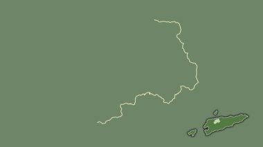 Aileu - Doğu Timor bölgesi, boşaltılmış ve izole edilmiş. Uydu