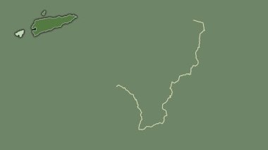Ambeno - Doğu Timor bölgesi, boşaltılmış ve izole edilmiş. Uydu