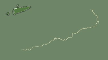 Liquica - Doğu Timor bölgesi, boşaltılmış ve izole edilmiş. Uydu