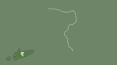 Manatuto - Doğu Timor bölgesi, boşaltılmış ve izole edilmiş. Uydu