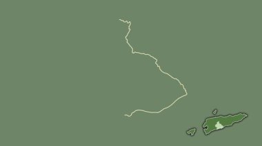 Manufahi - Doğu Timor bölgesi, boşaltılmış ve izole edilmiş. Uydu