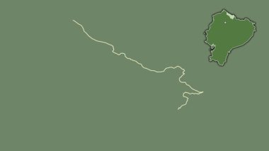 Carchi, Ekvador, soyutlanmış ve soyutlanmış. Uydu