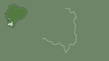 Loja, Ekvador, soyutlanmış ve soyutlanmış. Uydu